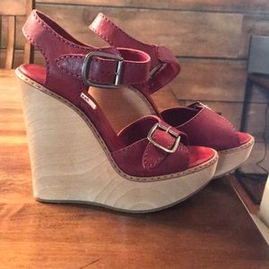 Chloe Platform Wedge Sandals NIB